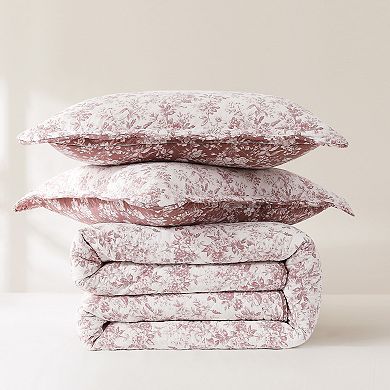 Lush Decor Peony 3-pc. Toile Reversible Cotton Quilt Set