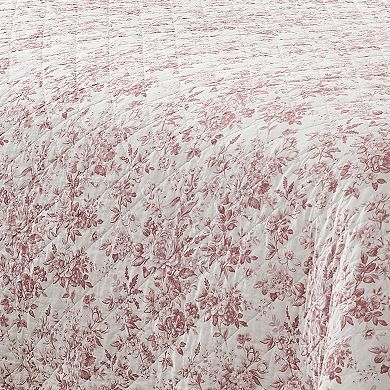 Lush Decor Peony 3-pc. Toile Reversible Cotton Quilt Set