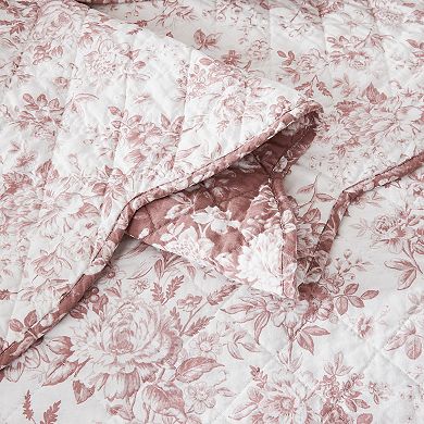Lush Decor Peony 3-pc. Toile Reversible Cotton Quilt Set