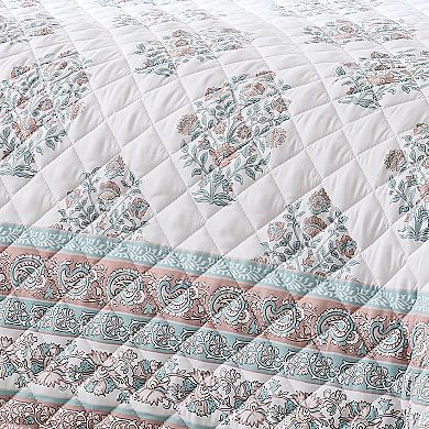 Lush Decor Sofia 6-pc. Flower Block Bouquet Reversible Quilt Set