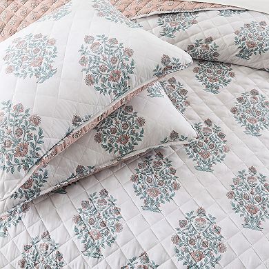 Lush Decor Sofia 6-pc. Flower Block Bouquet Reversible Quilt Set