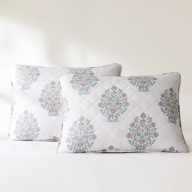 Lush Decor Sofia 6-pc. Flower Block Bouquet Reversible Quilt Set