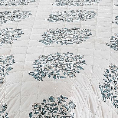 Lush Decor Sofia 3-pc. Flower Block Bouquet Reversible Cotton Quilt Set
