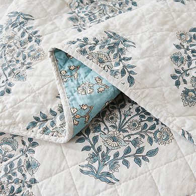 Lush Decor Sofia 3-pc. Flower Block Bouquet Reversible Cotton Quilt Set