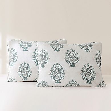 Lush Decor Sofia 3-pc. Flower Block Bouquet Reversible Cotton Quilt Set