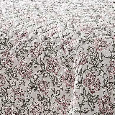Lush Decor Zara 3-pc. Floral Block Reversible Quilt Set
