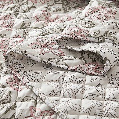 Lush Decor Zara 3-pc. Floral Block Reversible Quilt Set