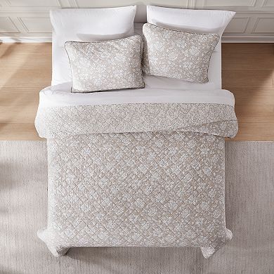 Lush Decor Zara 3-pc. Floral Block Reversible Cotton Quilt Set