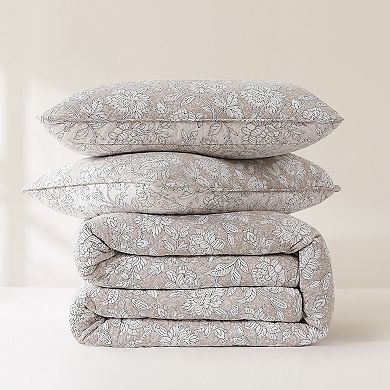 Lush Decor Zara 3-pc. Floral Block Reversible Cotton Quilt Set