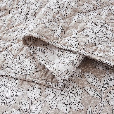 Lush Decor Zara 3-pc. Floral Block Reversible Cotton Quilt Set