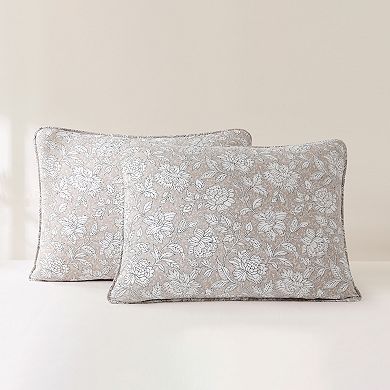 Lush Decor Zara 3-pc. Floral Block Reversible Cotton Quilt Set