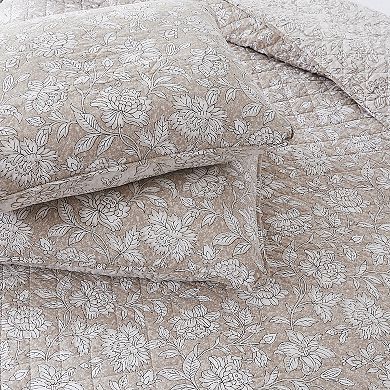 Lush Decor Zara 3-pc. Floral Block Reversible Cotton Quilt Set