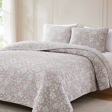 Lush Decor Zara 3-pc. Floral Block Reversible Cotton Quilt Set