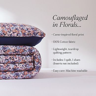 Lush Decor Alicia Camo Floral Cotton Quilt Set