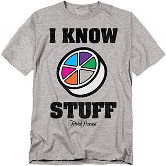 Big & Tall Original & Unrestored Trivial Pursuit I Know Stuff Graphic Tee