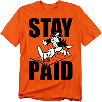 Big & Tall Original & Unrestored Monopoly Stay Paid Graphic Tee