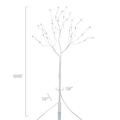 Gerson 19.68-in. LED Patriotic Branch Stake