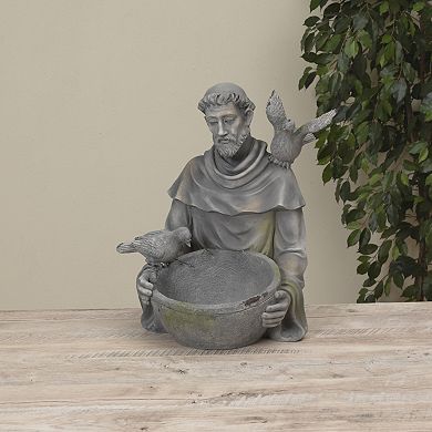 Gerson 18.5-in. St. Francis Bird Feeder Statue Outdoor Décor