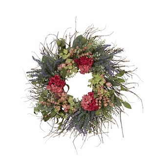 Gerson 24 in Natural Twig and Mixed Flower Wreath
