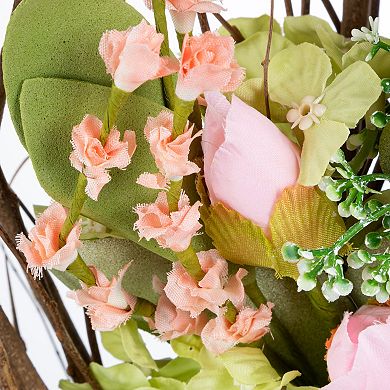 Gerson 24-in. Natural Twig and Mixed Flower Wreath
