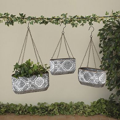 Gerson Nesting Hanging Metal Planter 3-pc. Set