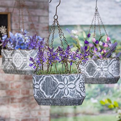 Gerson Nesting Hanging Metal Planter 3-pc. Set