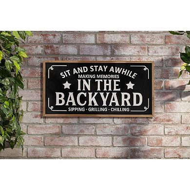 Gerson 31.5-in. Wood Engraved Wall Sign