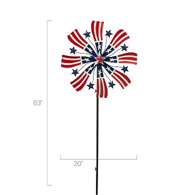 Gerson 63-in. American Wind Spinner Yard Stake