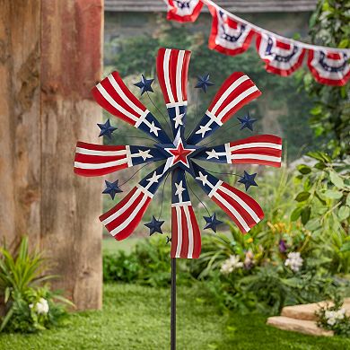 Gerson 63-in. American Wind Spinner Yard Stake
