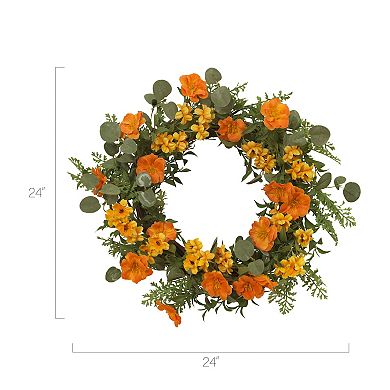 Gerson 24-in. Spring Flower Artificial Wreath