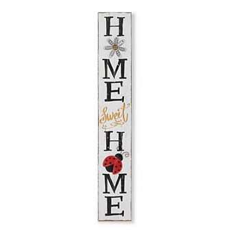 Gerson 59 in Wood Porch Sign with Metal Accents