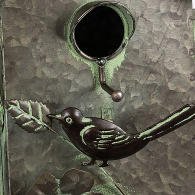 Gerson 76-in. Functional Metal Birdhouse Yard Stake Outdoor Decor