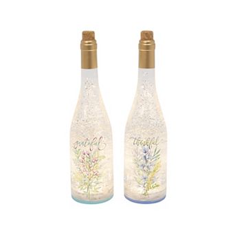 Gerson 12.5 in 2 pc Lighted Spinning Water Globe Set