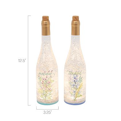 Gerson 12.5-in. 2-Piece Lighted Spinning Water Globe Set