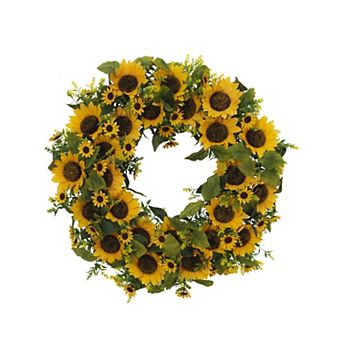 Gerson 22 in Sunflower Artificial Wreath