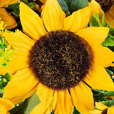 Gerson 22-in. Sunflower Artificial Wreath