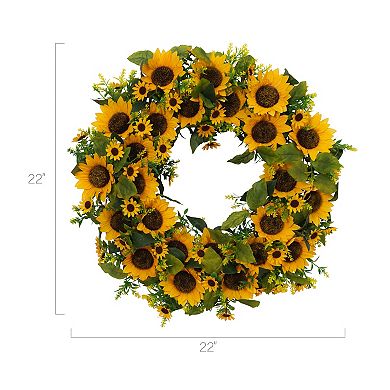 Gerson 22-in. Sunflower Artificial Wreath