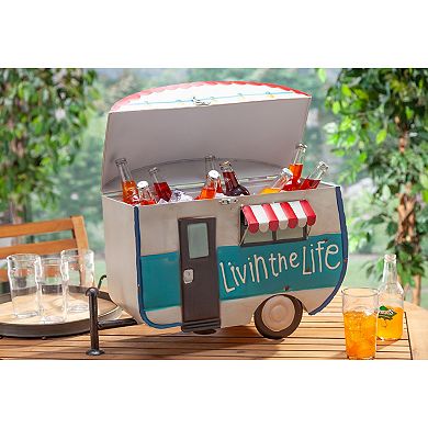 Gerson Metal Antique Camper Ice Chest with Liner