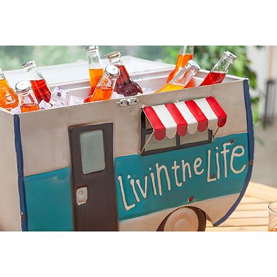 Gerson Metal Antique Camper Ice Chest with Liner