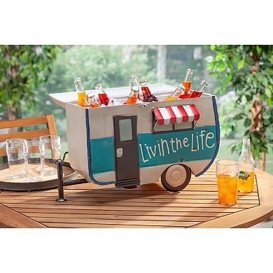 Gerson Metal Antique Camper Ice Chest with Liner