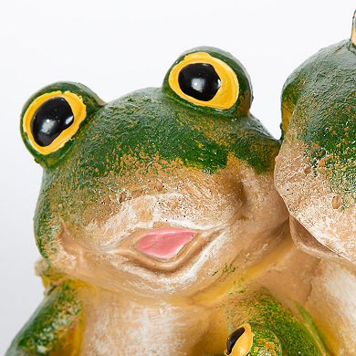 Gerson 7-in. 2-Piece Whimsical Frog Family Resin Figurine Set