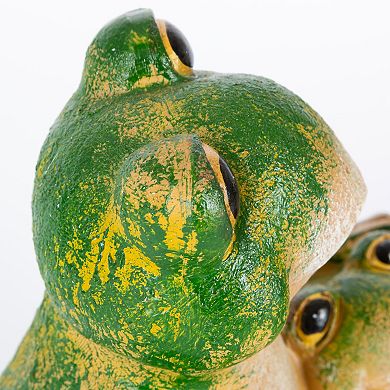 Gerson 7-in. 2-Piece Whimsical Frog Family Resin Figurine Set