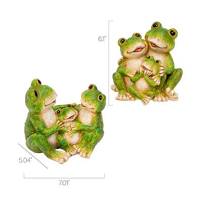Gerson 7-in. 2-Piece Whimsical Frog Family Resin Figurine Set
