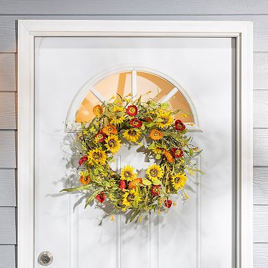Gerson 24-in. Mixed Vibrant Flower Wreath