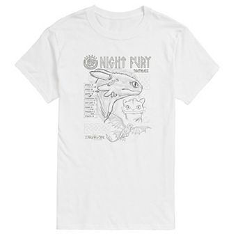 Big & Tall How To Train Your Dragon Night Fury Research Graphic Tee