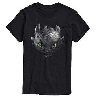 Big & Tall How To Train Your Dragon Toothless Head Graphic Tee
