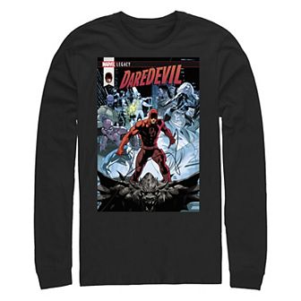 Big & Tall Marvel Daredevil Comic Cover Long Sleeve Graphic Tee