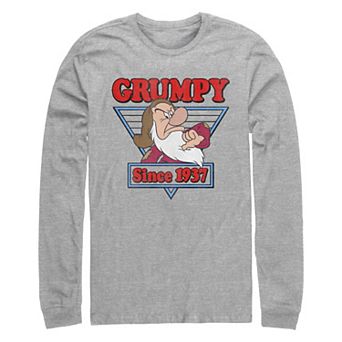 Disney's Snow White And The Seven Dwarfs Grumpy Since 1937 Big & Tall Long Sleeve Graphic Tee