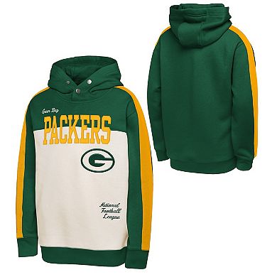 Youth Green Bay Packers We're In There Colorblock Fleece Hoodie