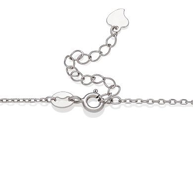 Sterling Silver Freshwater Cultured Pearl Infinity Necklace
